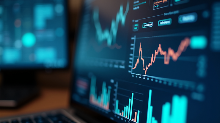Close-up view of data analytics tools on a computer screen