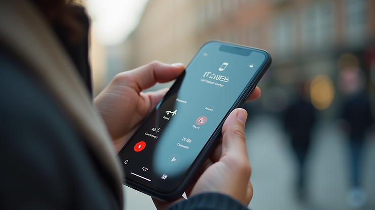 Close-up view of a smartphone displaying call forwarding settings