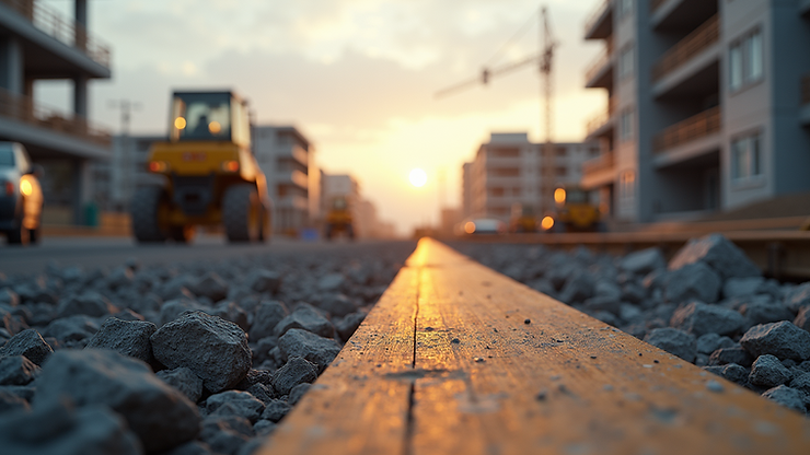 Eye-level view of a digitally enabled construction site