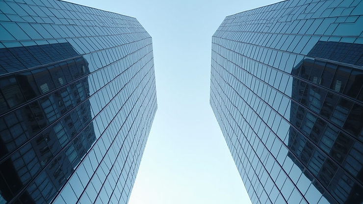 Eye-level view of a modern Australian office building