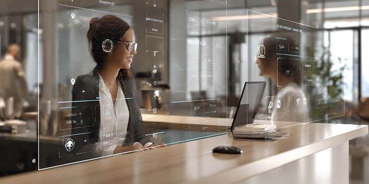 ai receptionist faq handling workflow diagram