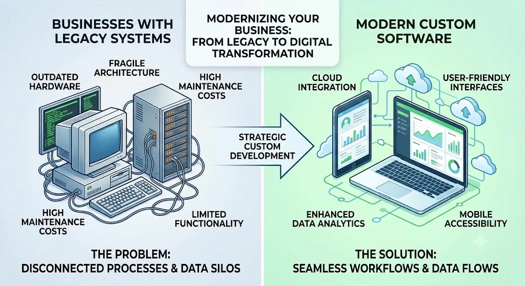 custom software legacy systems business modernisation