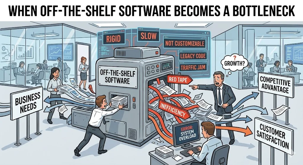 off the shelf software bottleneck business growth